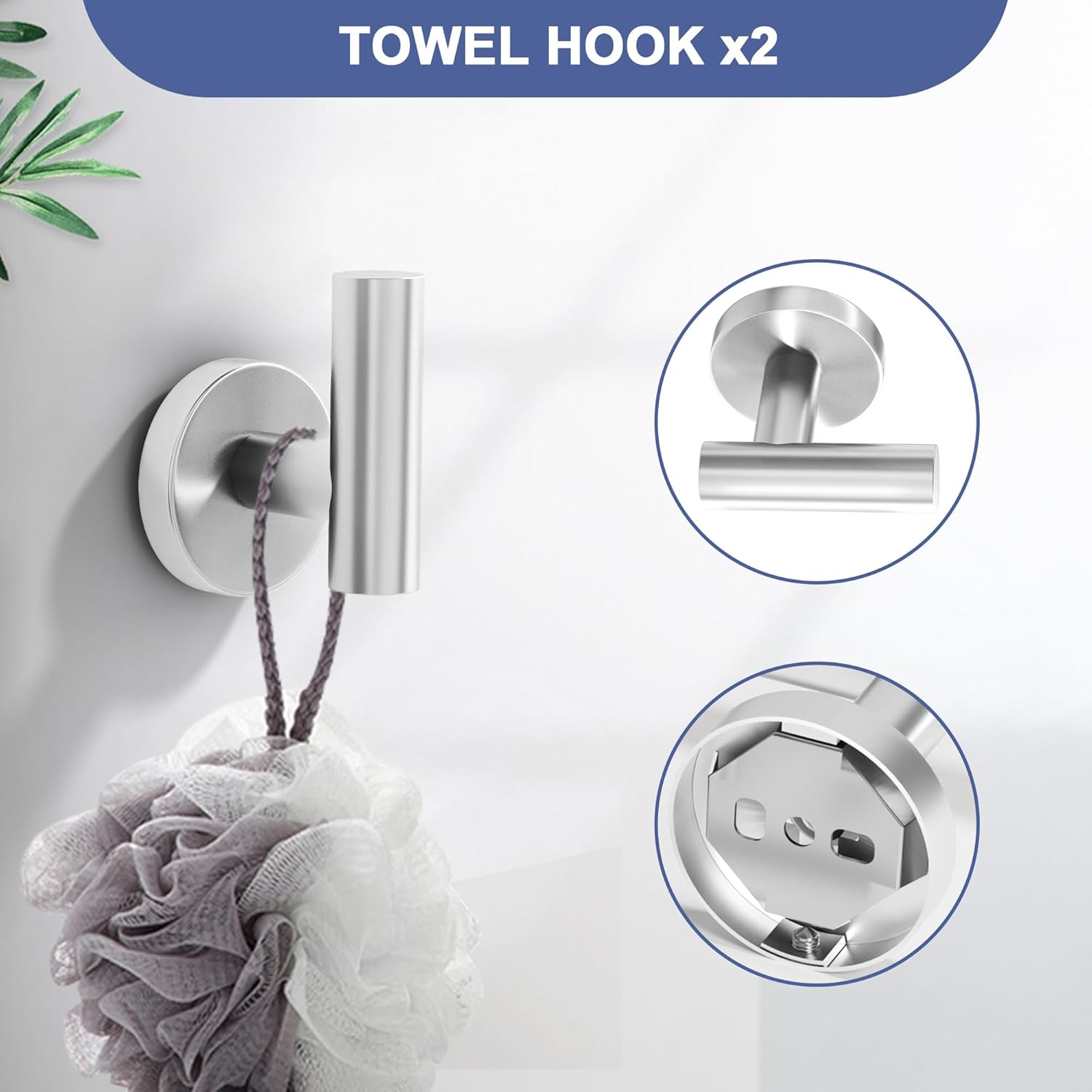 SCILIVE 5-Piece Brushed Nickel Bathroom Hardware Set