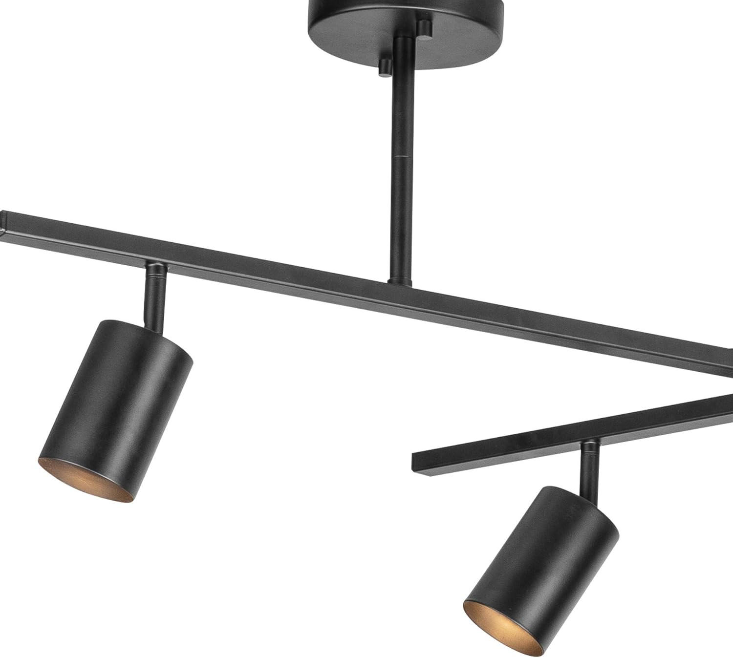 Globe Electric 59829 6-Light Track Lighting Matte Black Center Swivel