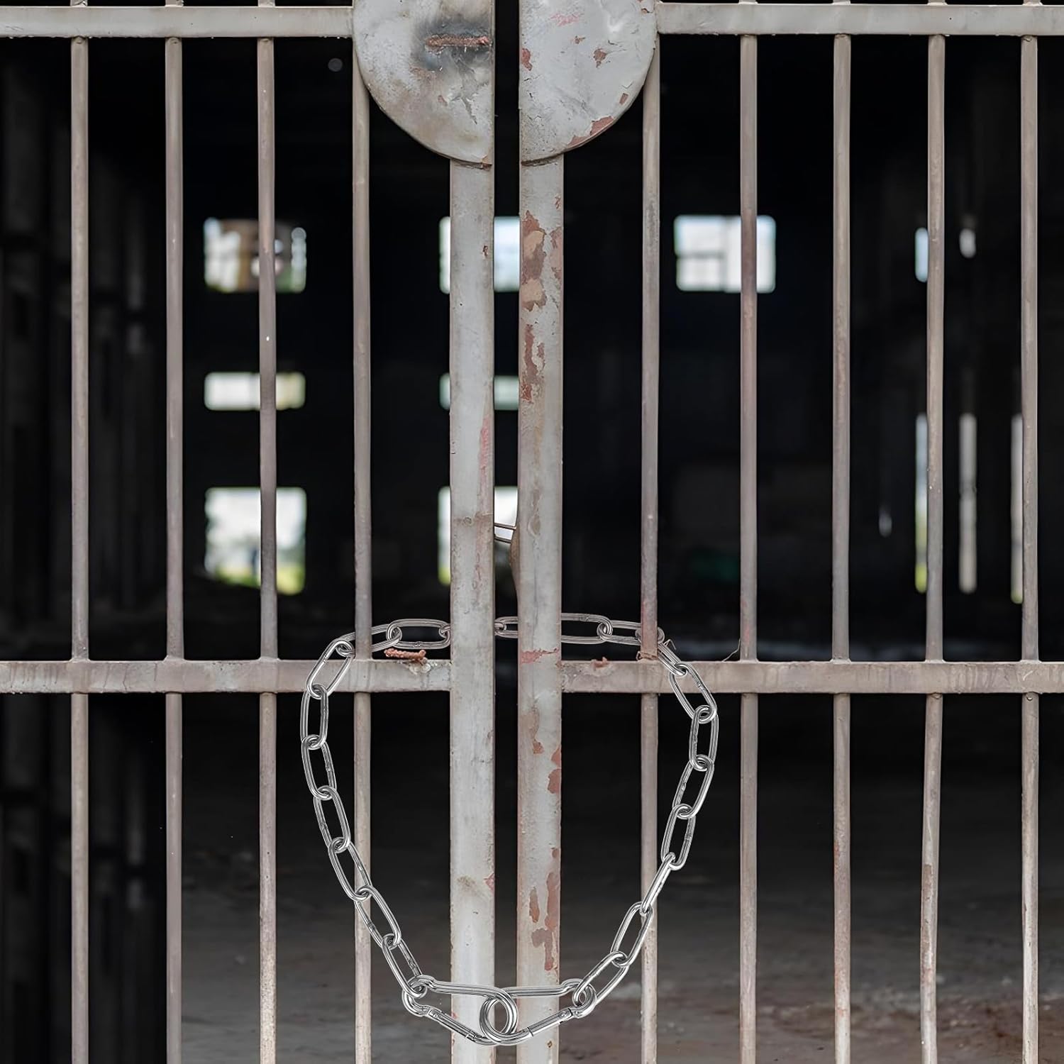 Secure Gate Chain Set with Both-Ended Carabiners