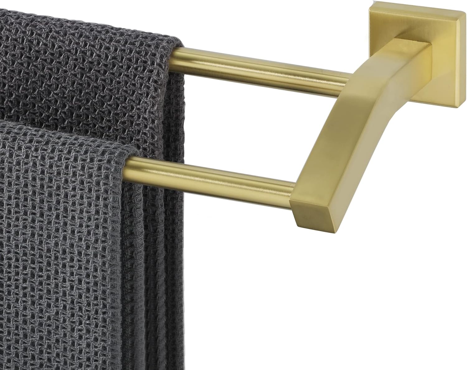 Alise Premium Double Towel Bars with Brushed Gold Finish