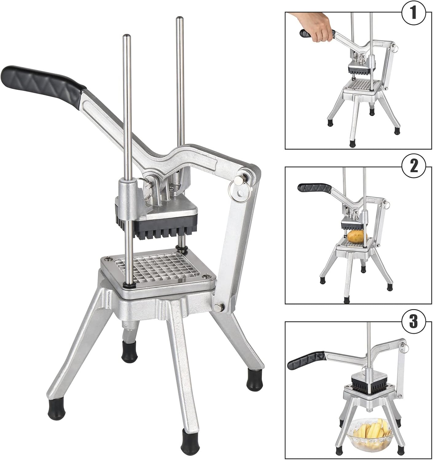 ROVSUN Commercial Vegetable Chopper with 4 Blades and 8-Wedge Blades 1