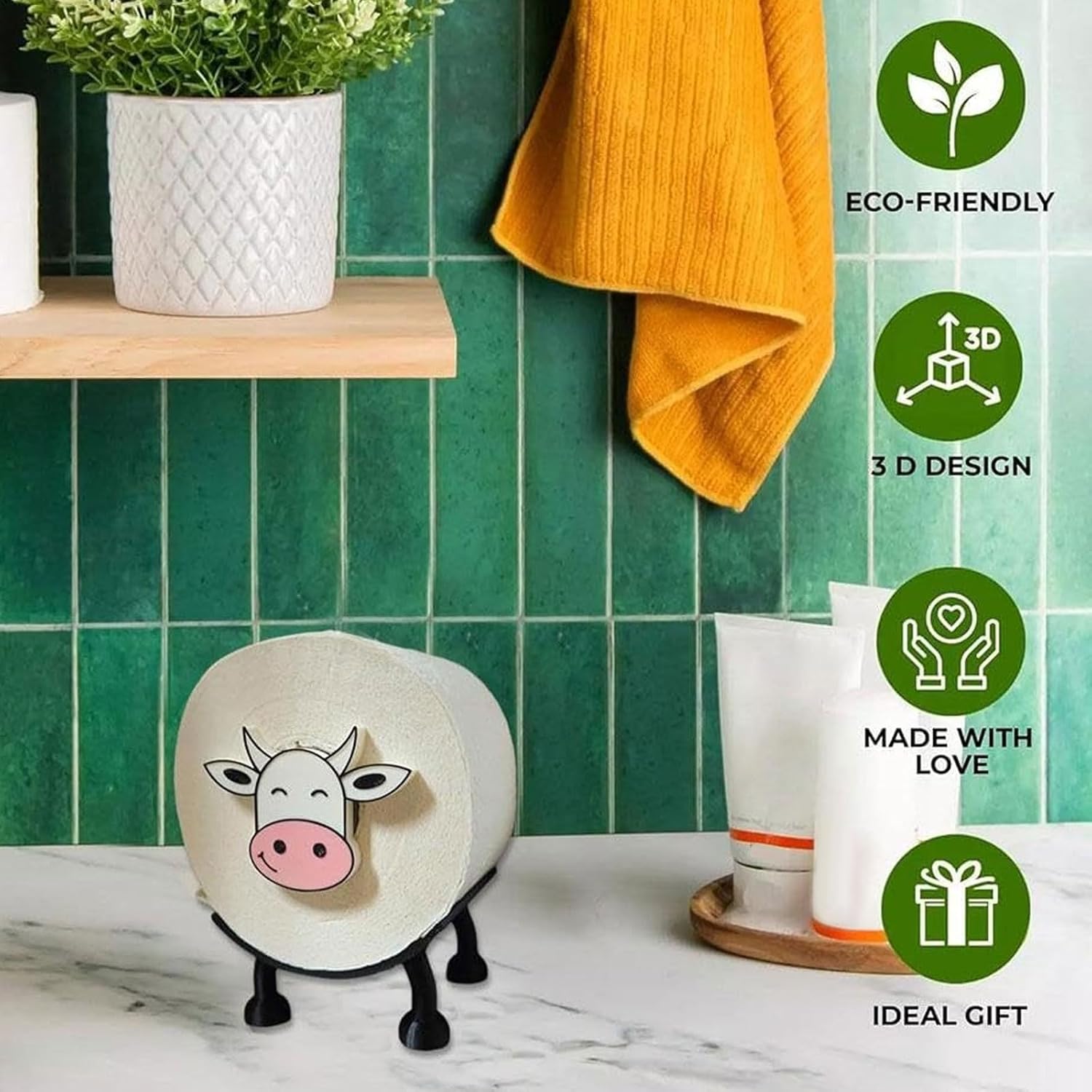 RUMDS Cow Holder Stackable Toilet Paper Rack