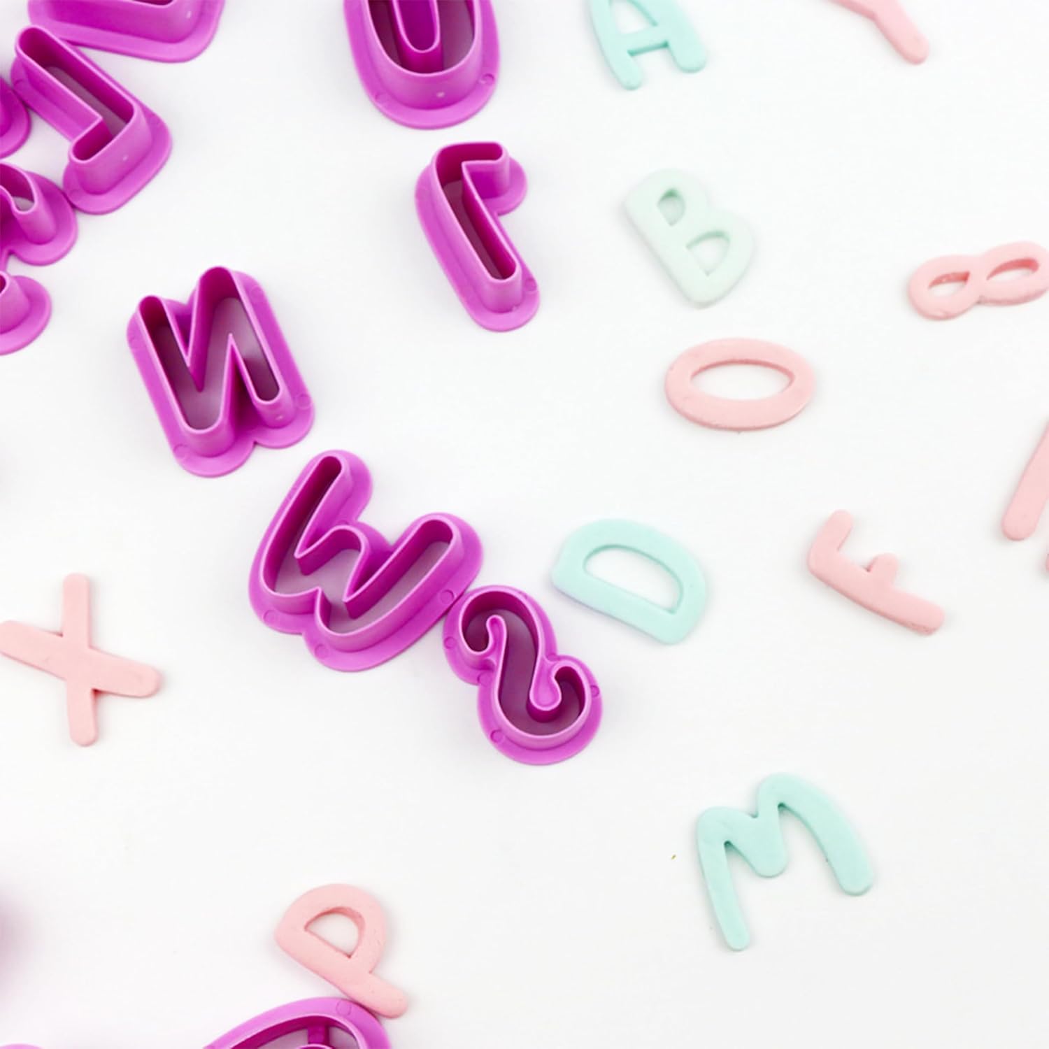 Jigfew 35 Pcs Letter Number Cookie Cutters Set
