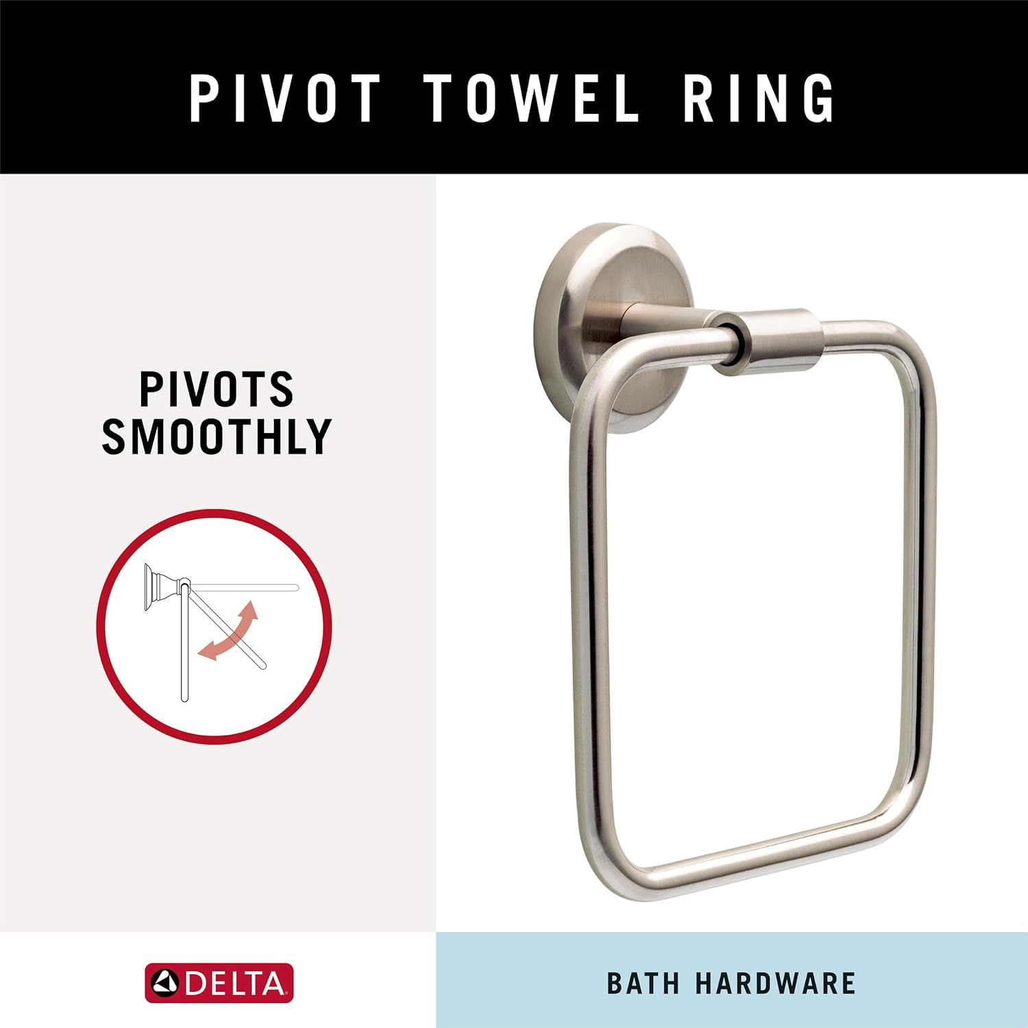 Delta Westdale Brushed Nickel Towel Ring Holder