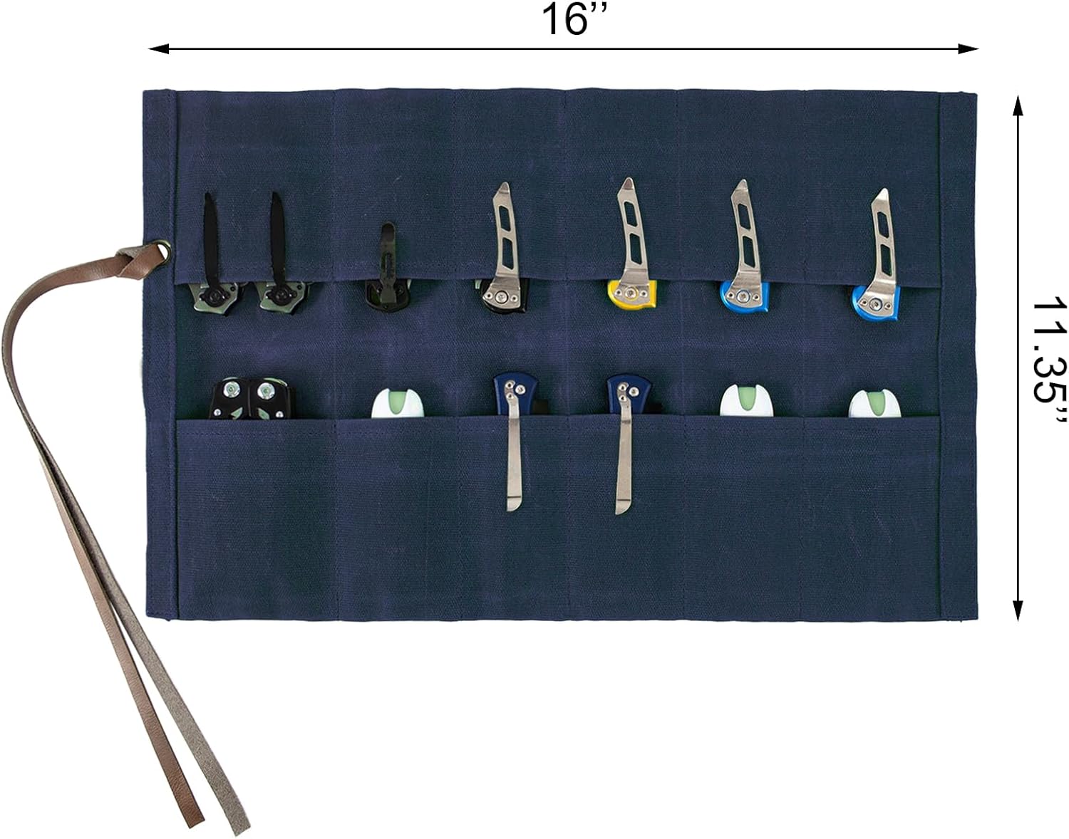 Baizoy Knife Display Bag with 12 Slots Blue