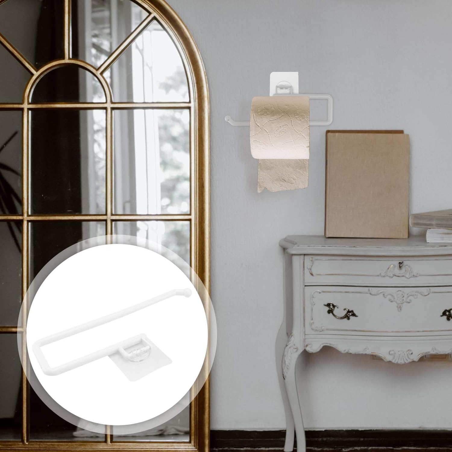 SOESFOUFU 1pc Wall-Mounted Toilet Paper Holder 1