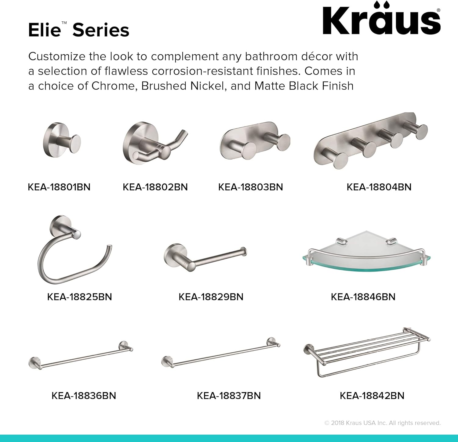 Kraus Elie Chrome Towel Ring KEA-18825CH