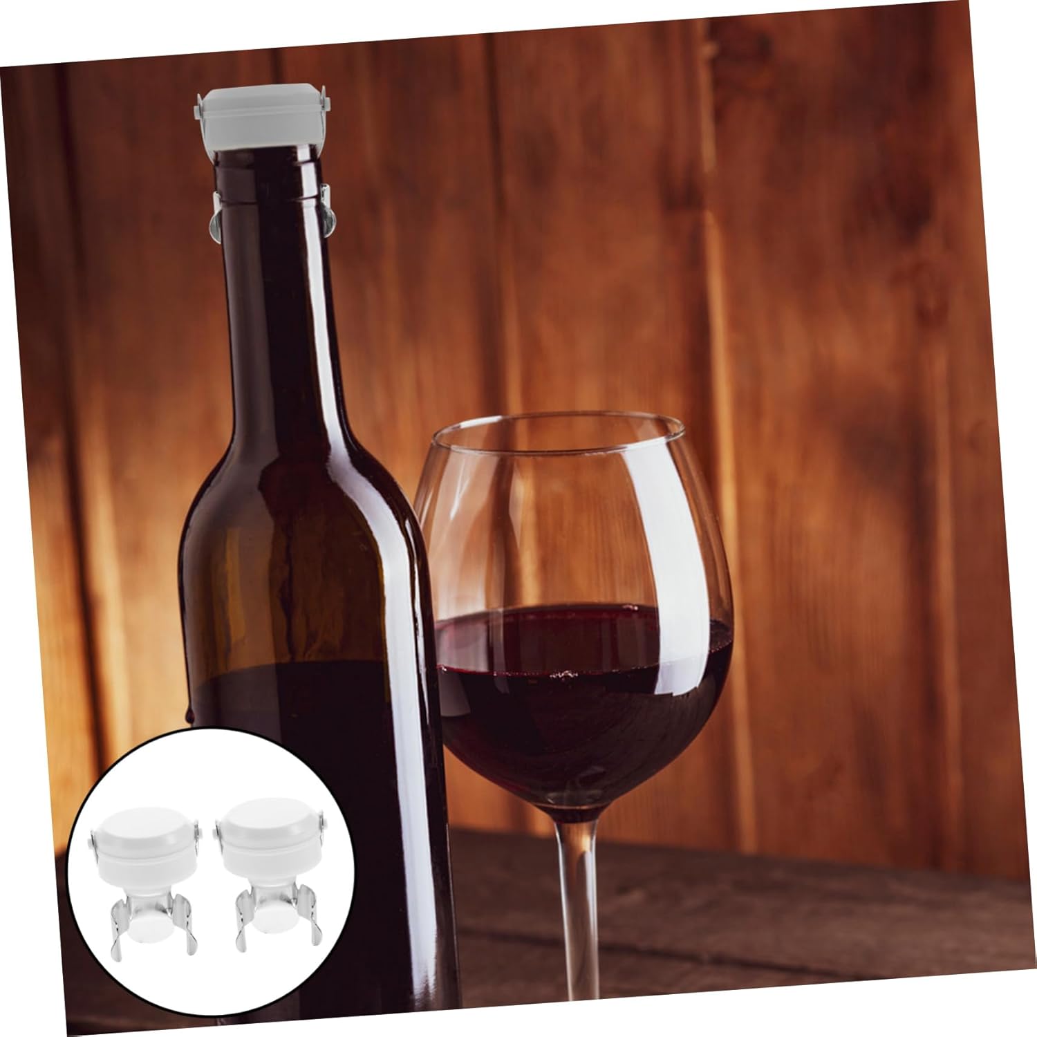 Zerodeko 2pcs Stainless Steel Wine Stoppers