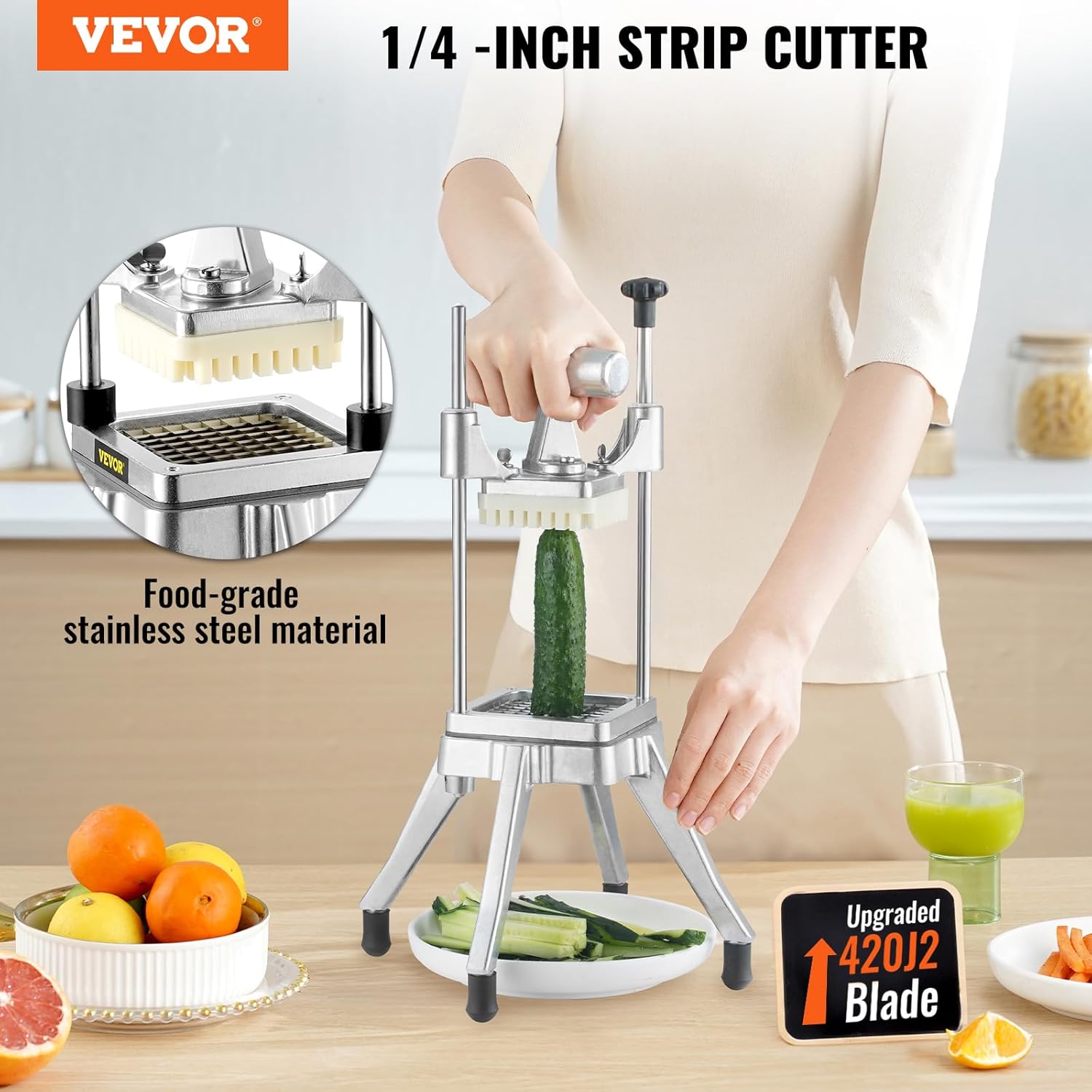 VEVOR Commercial Vegetable Chopper 14 Blade Chopper