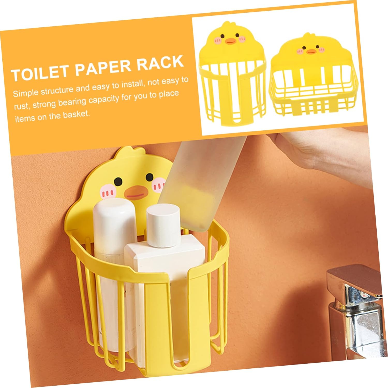 HYTROVE 2Pcs Cartoon Wall Mount Toilet Paper Holders