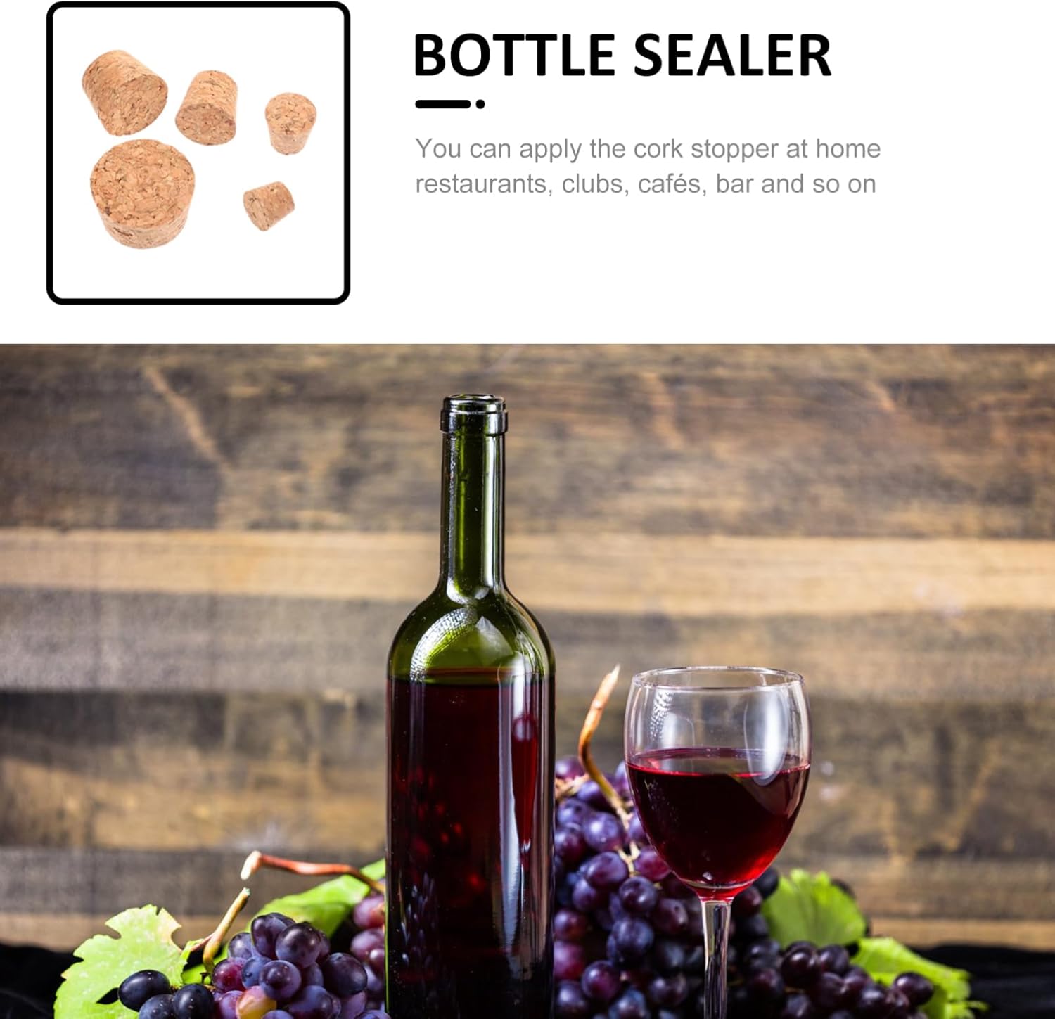 LABRIMP 50pcs Reusable Wine Stopper Sealer System