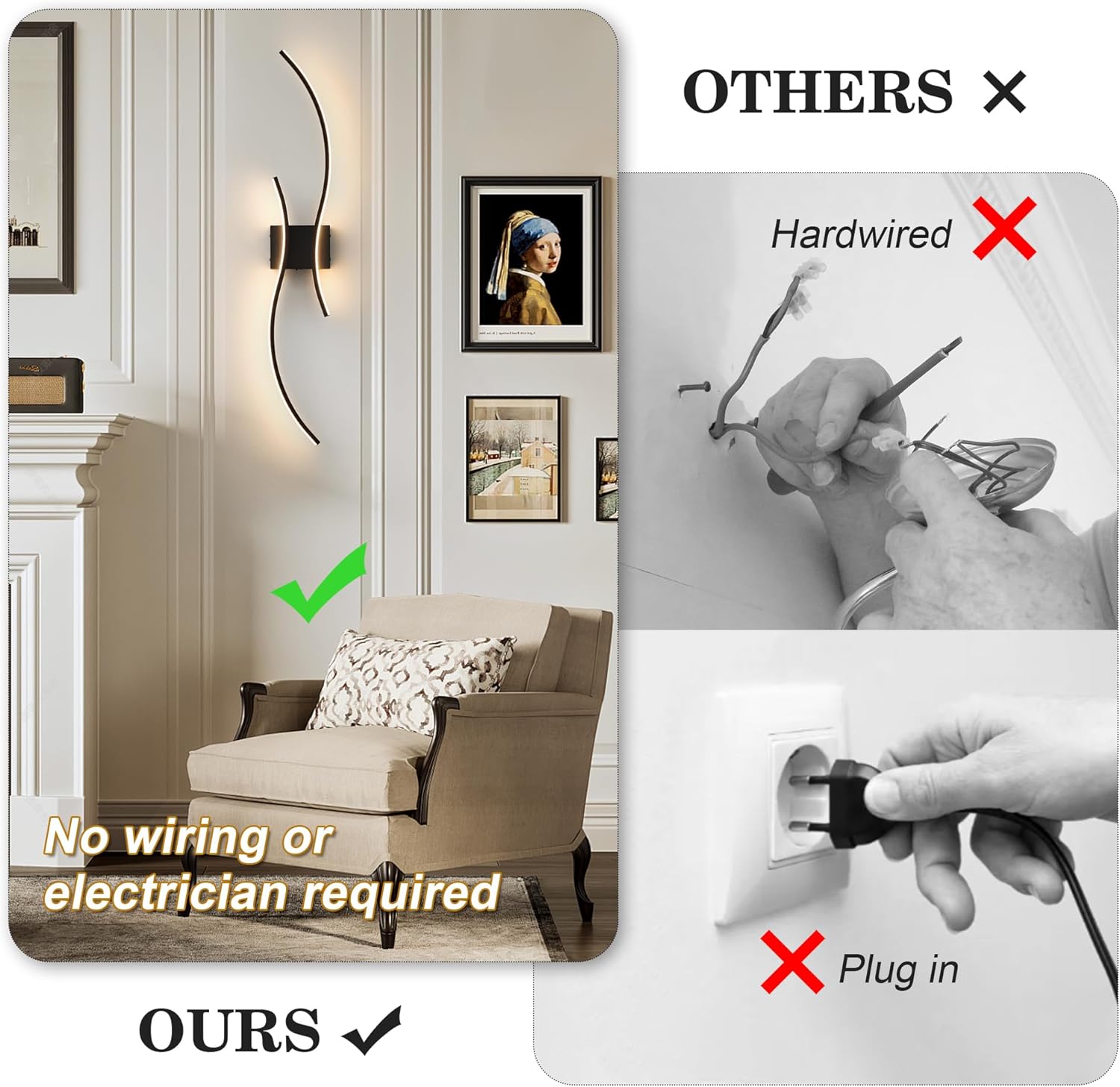 Battery Operated Wall Sconces Set of Two with Remote Control 1
