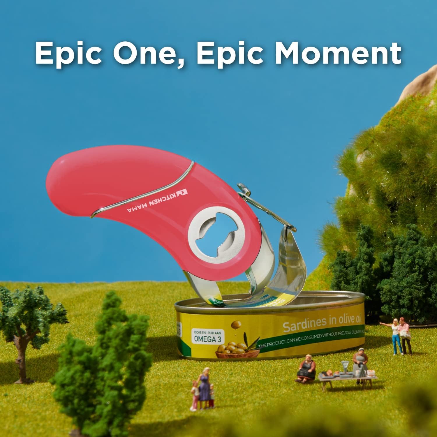 Kitchen Mama Epic One Multifunction Opener - Red