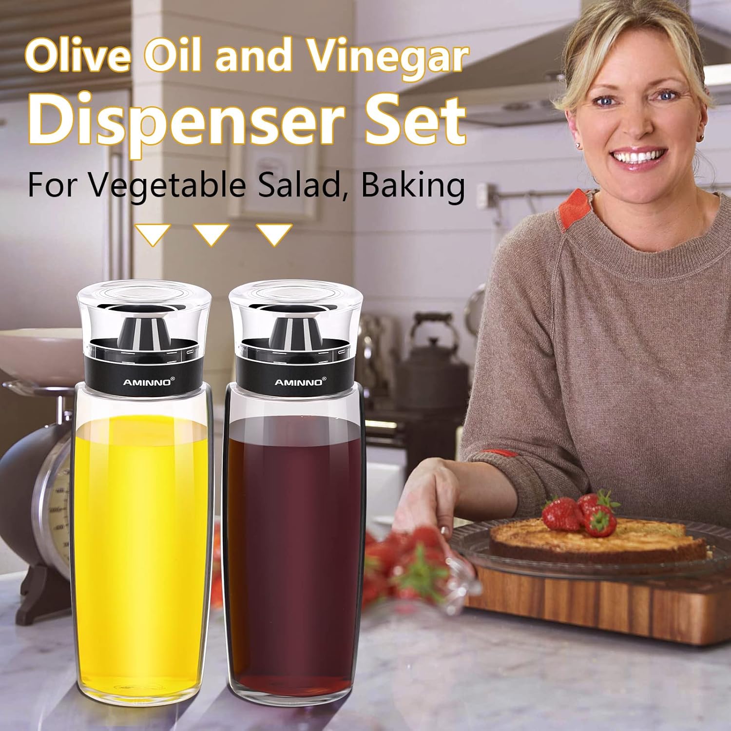 Aminno Oil and Vinegar Dispenser 2 Pack
