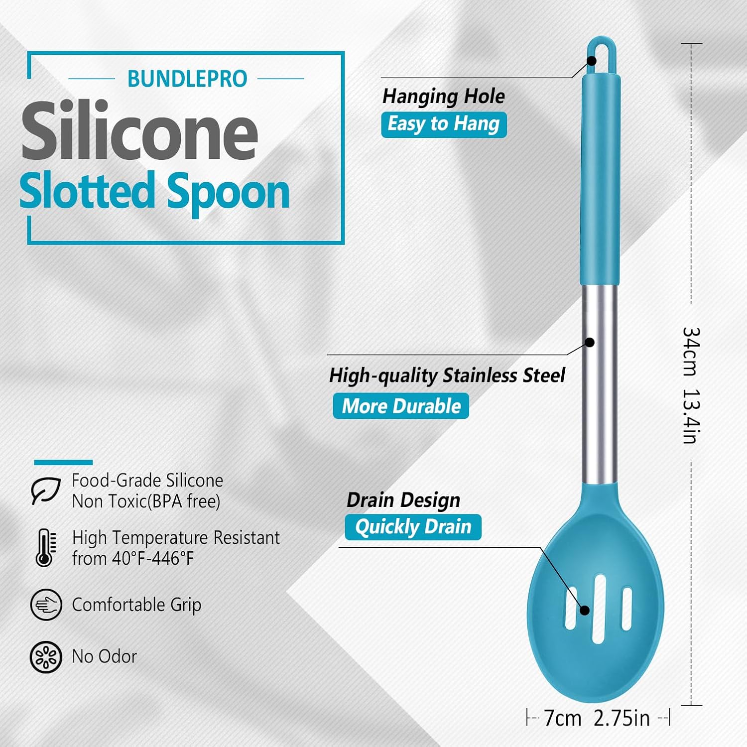 Pack of 2 Large Silicone Skimmers with BPA Free Handles