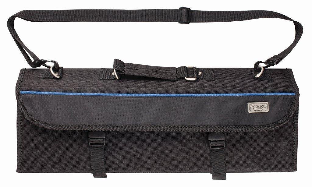 Winco Acero Cutlery 11 Slot Knife Bag Black 1