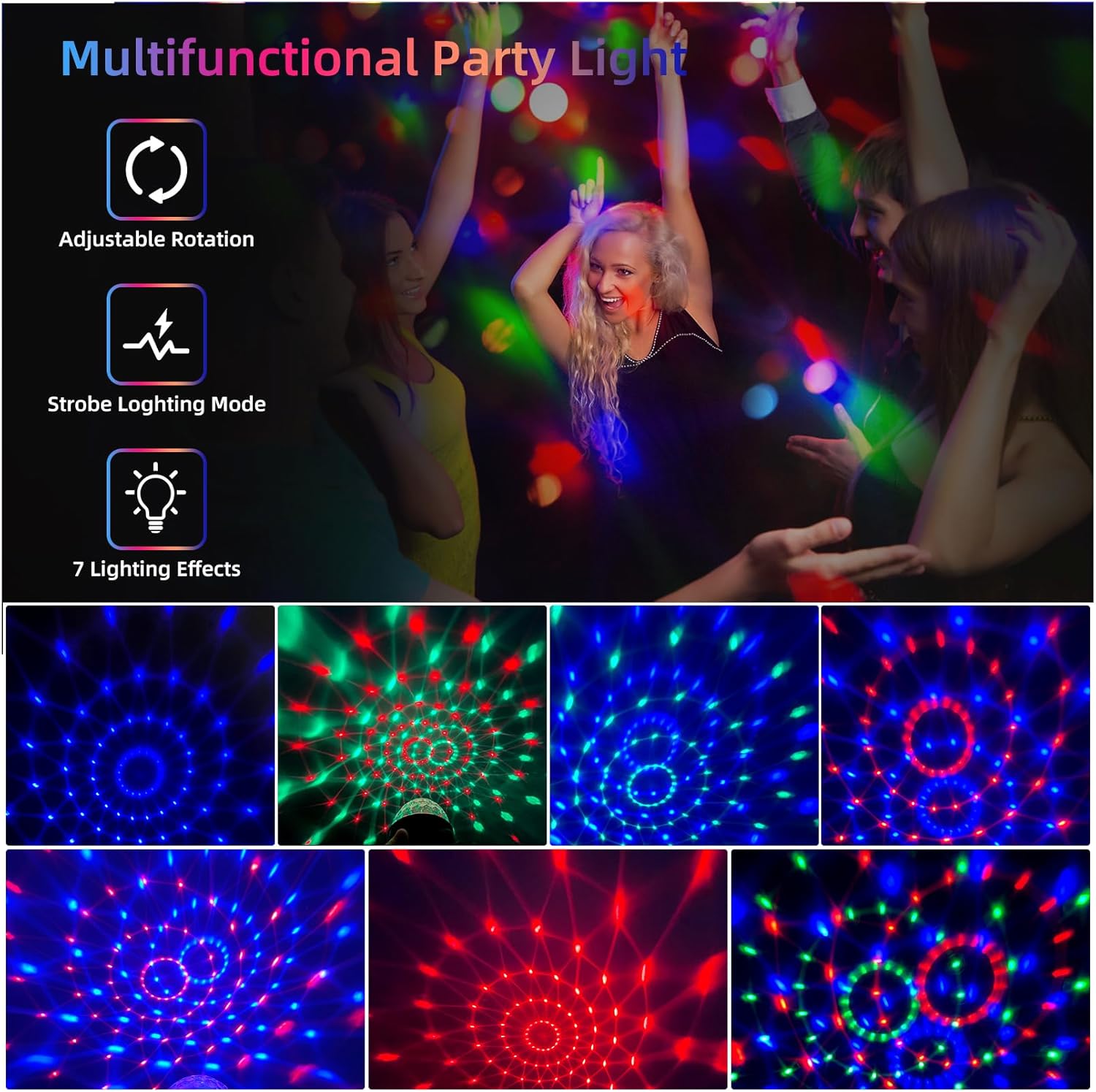 Gorkue 2-Pack DJ Disco Ball with Remote Control 1