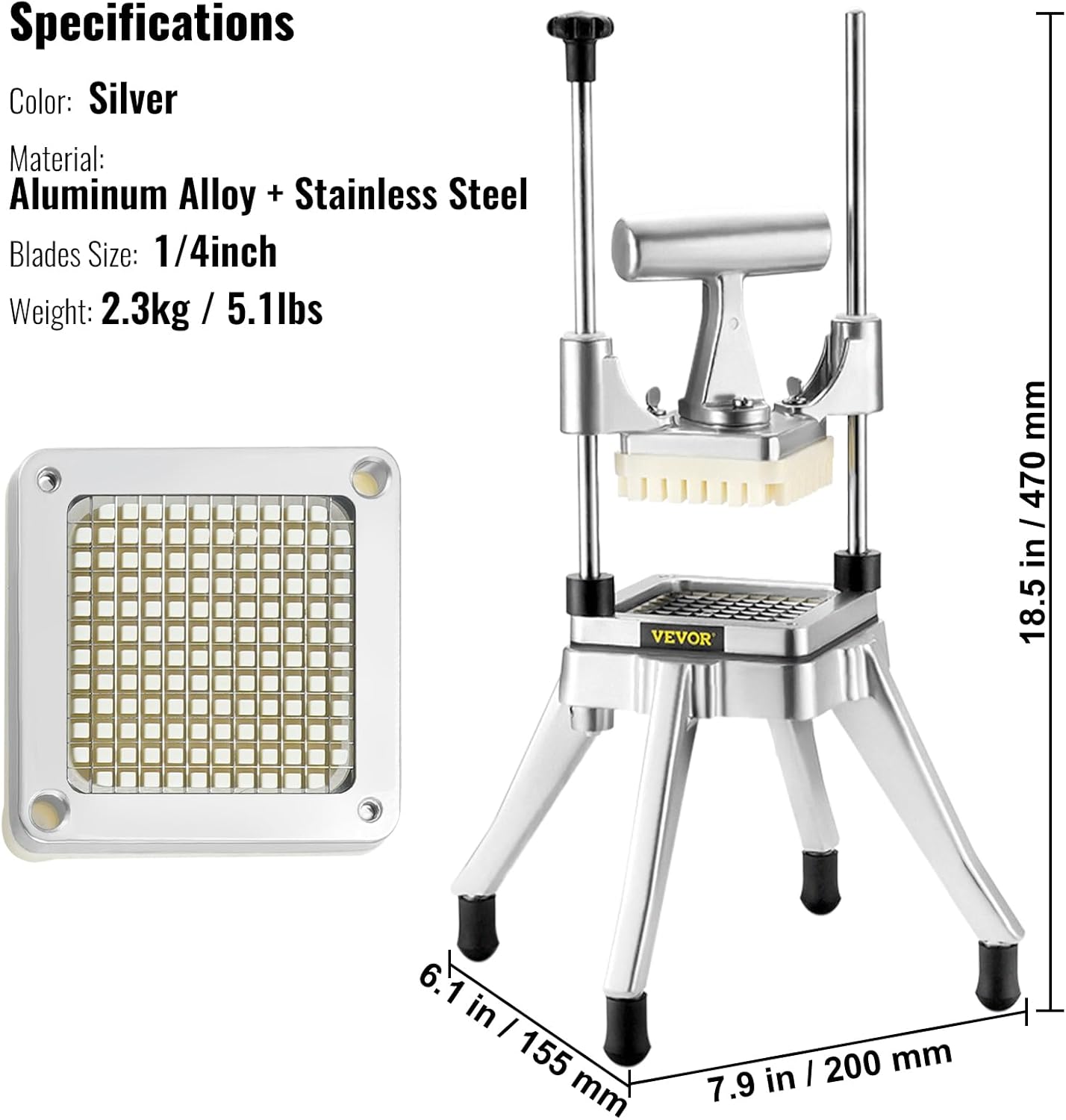 VEVOR Commercial Vegetable Chopper 14 Blade Chopper