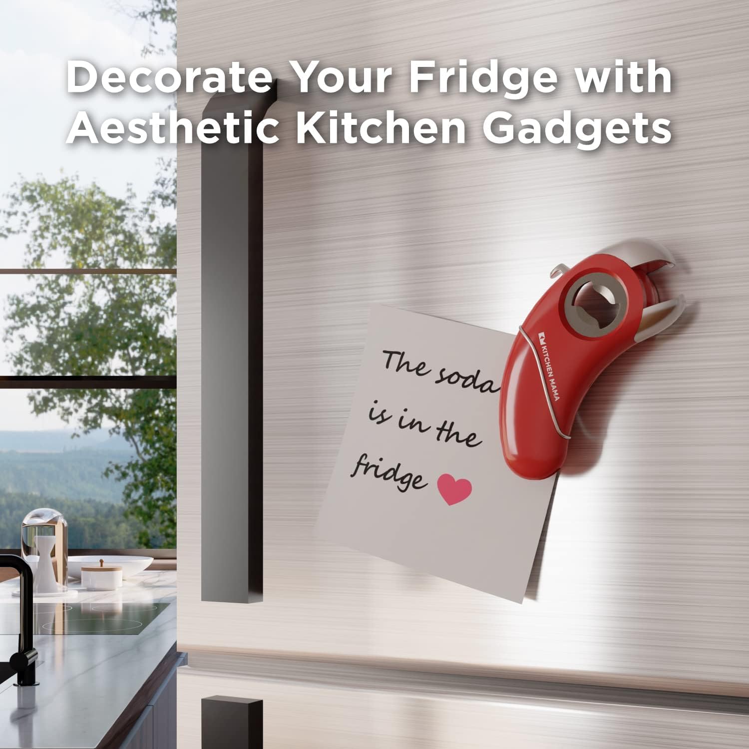 Kitchen Mama Epic One Multifunction Opener - Red