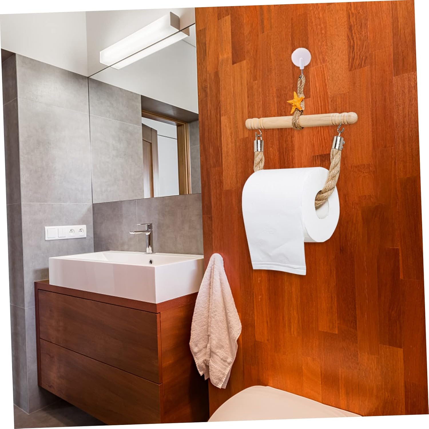 COHEALI Nautical Style Toilet Paper Holder for Bathroom and Living Room