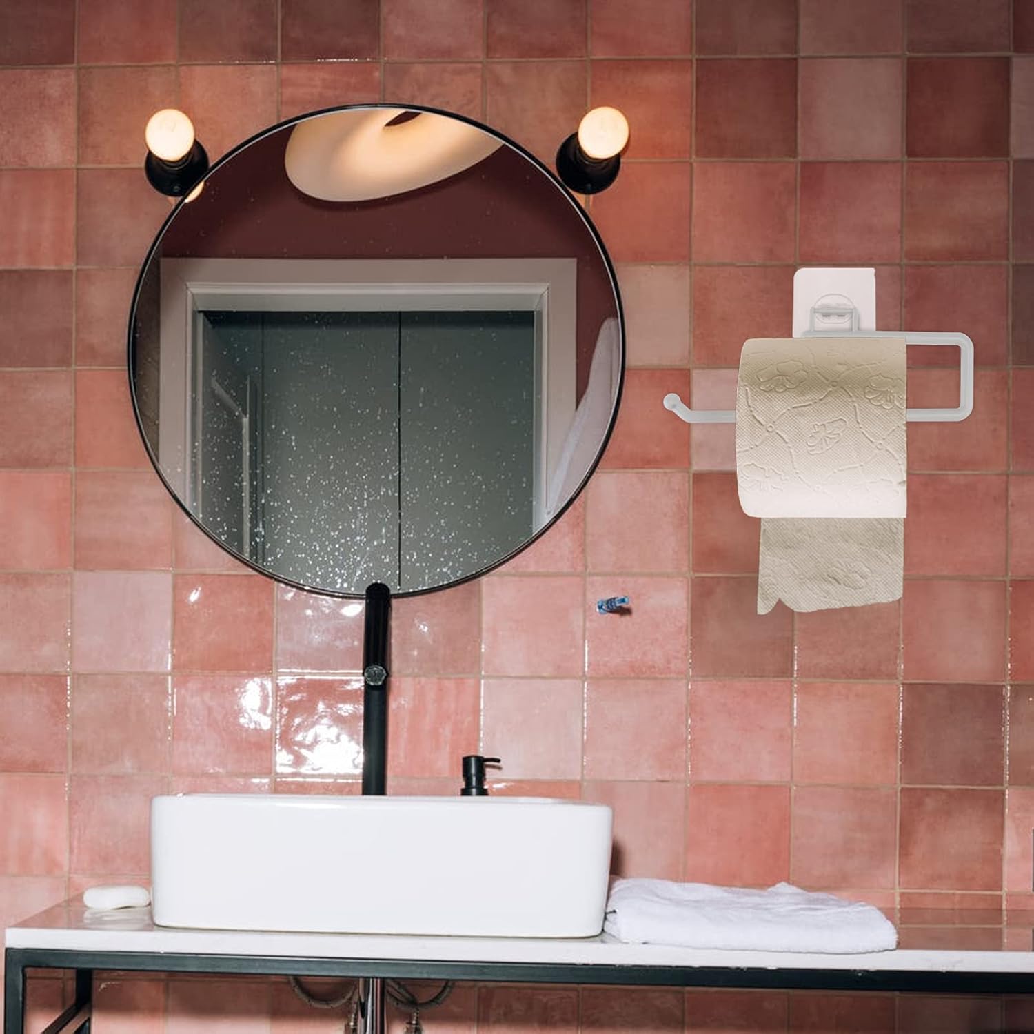 SOESFOUFU 1pc Wall-Mounted Toilet Paper Holder 1