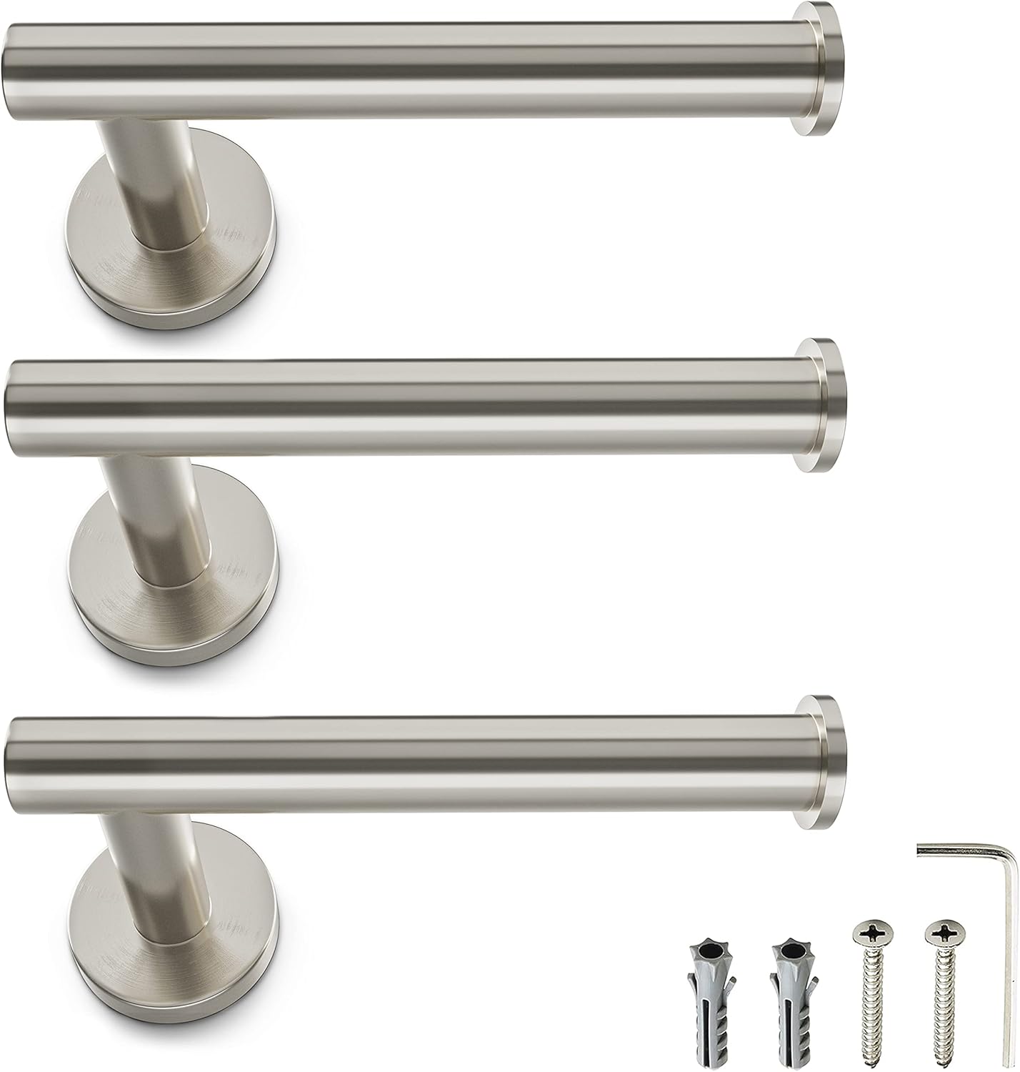 SAYONEYES Brushed Nickel Toilet Paper Holder 3 Pack 1