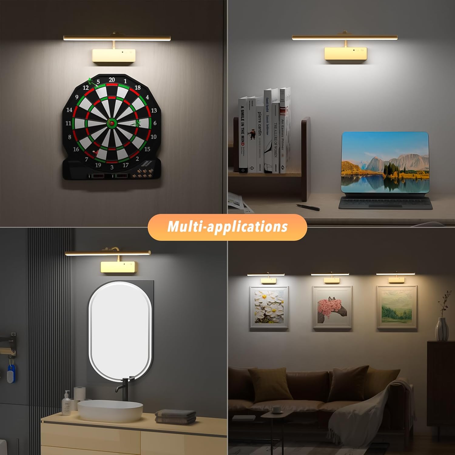 Wireless Rechargeable Picture Light with Remote