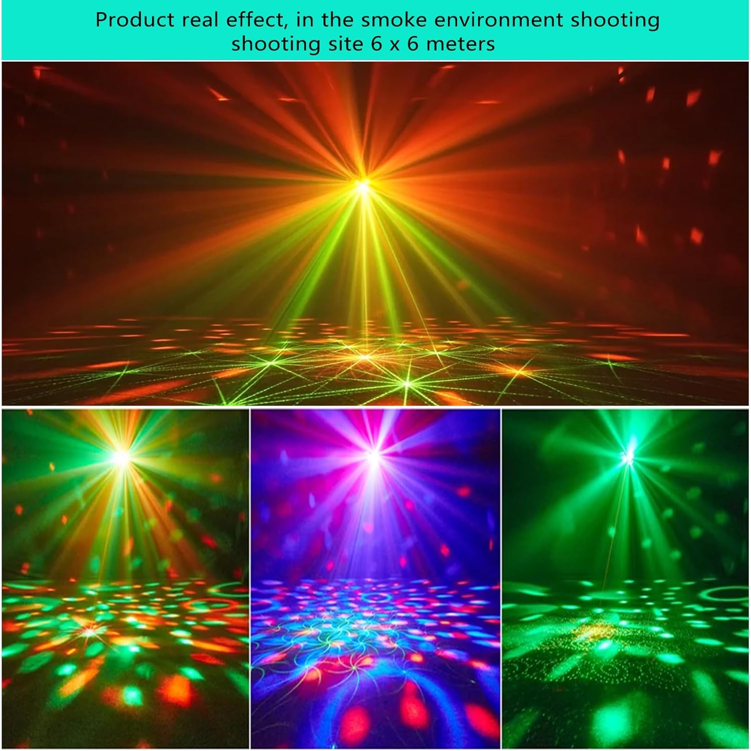 4 in 1 Disco Ball DJ Party Lights with RGB Pattern Strobe