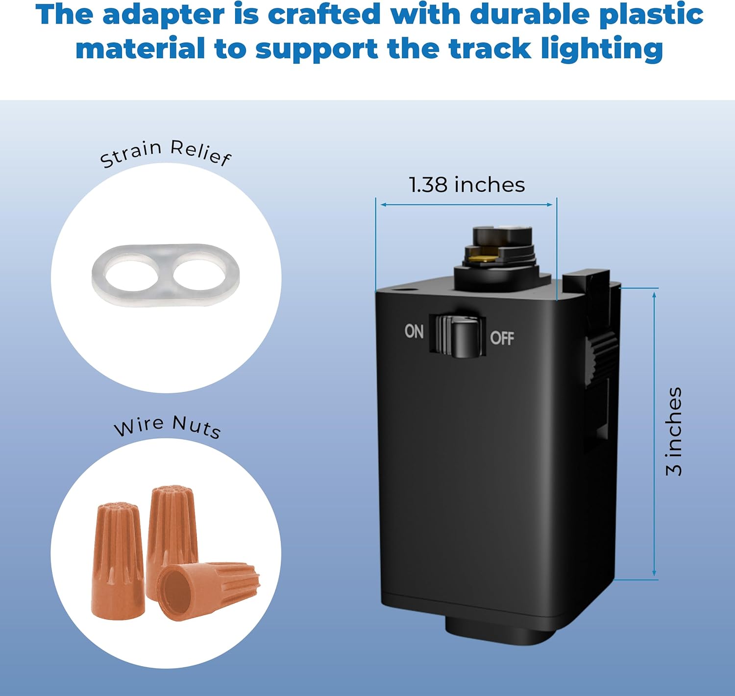OHLECTRIC Pendant Track Adapter Set of 4 Black