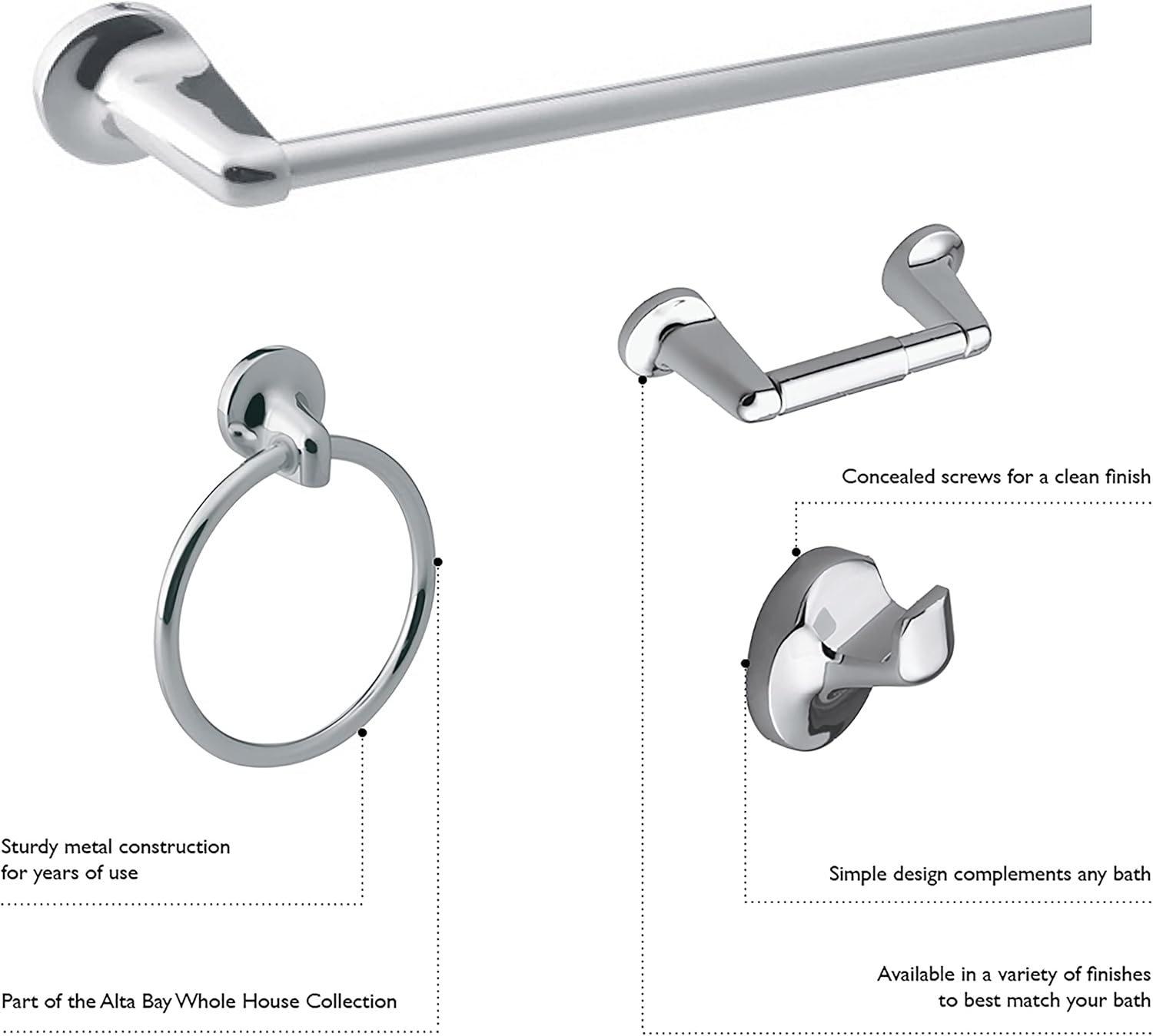 Design House 558155 Alta Bay Towel Ring Brushed Nickel 1