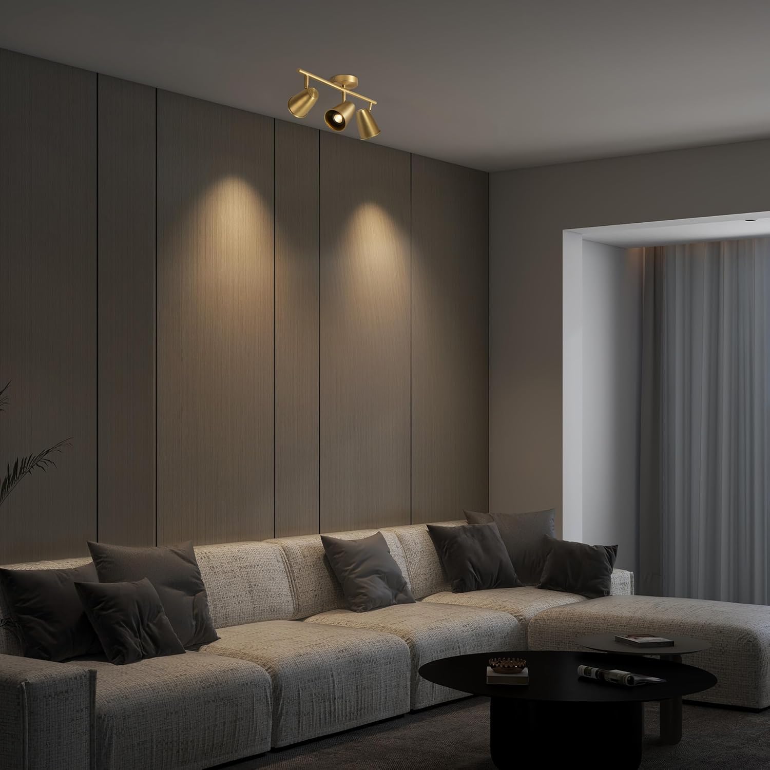 Aisilan 21W Gold LED Track Lighting with Rotating Heads