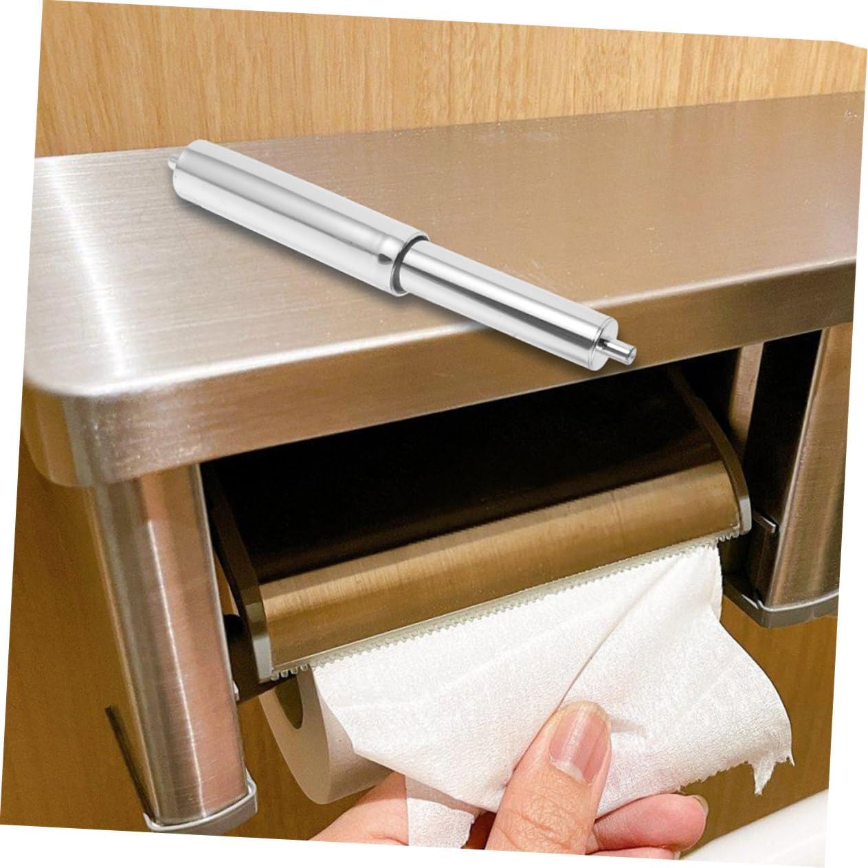 NUOBESTY 4Pcs Telescopic Toilet Paper Holder Replacement Rods