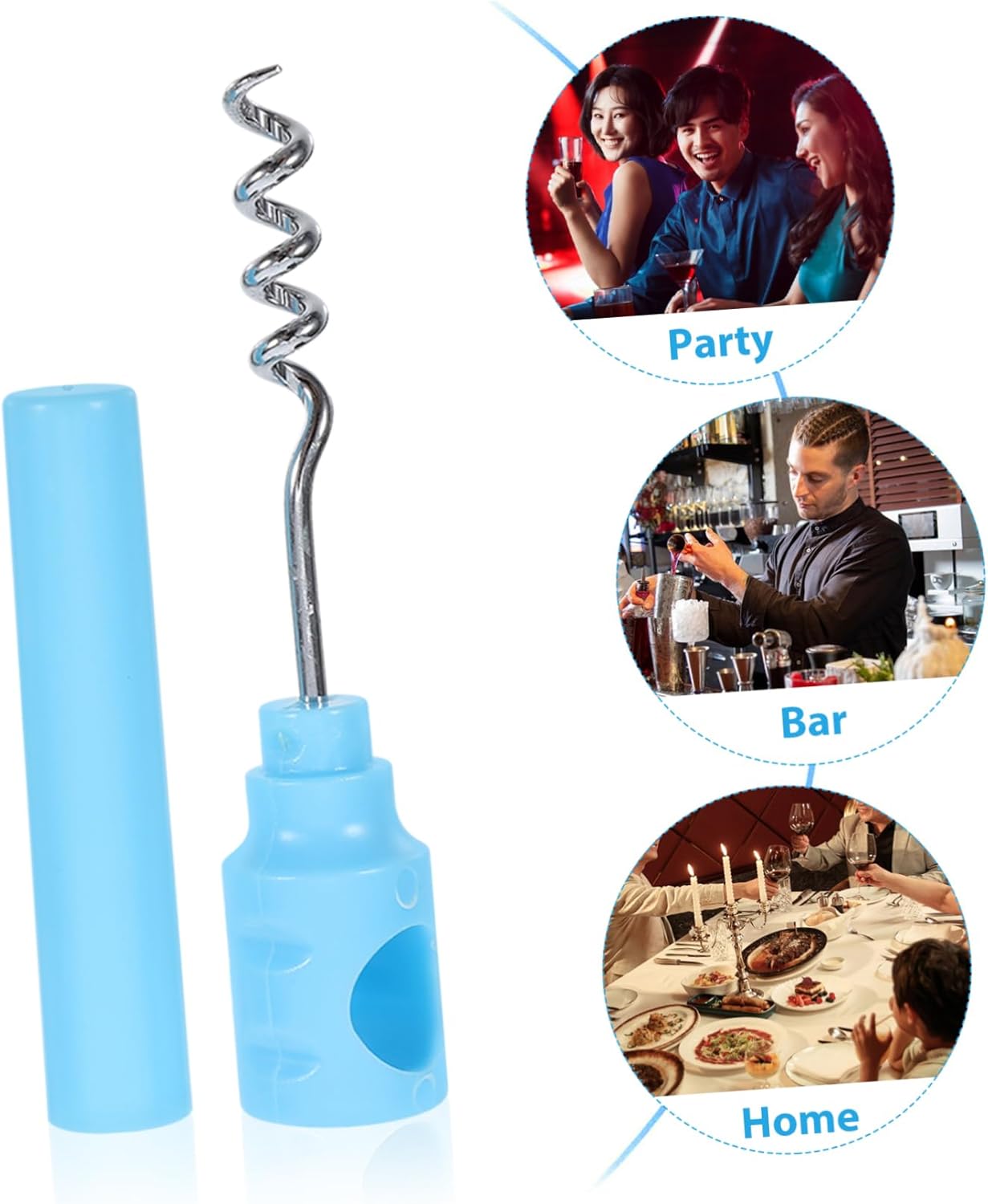 Hoement 5PCS Portable Wine Opener Set with Stopper and Cap Lifter
