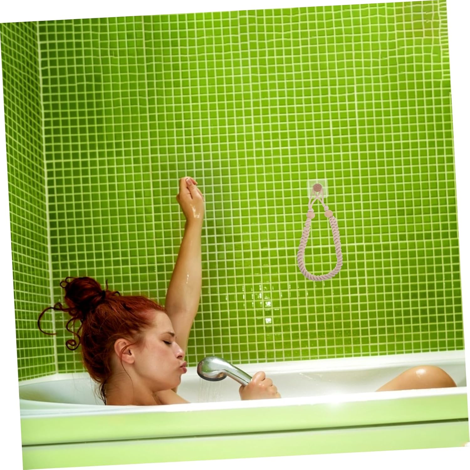 Happyyami Cotton Rope Toilet Paper Holder No Drill Wall Mount