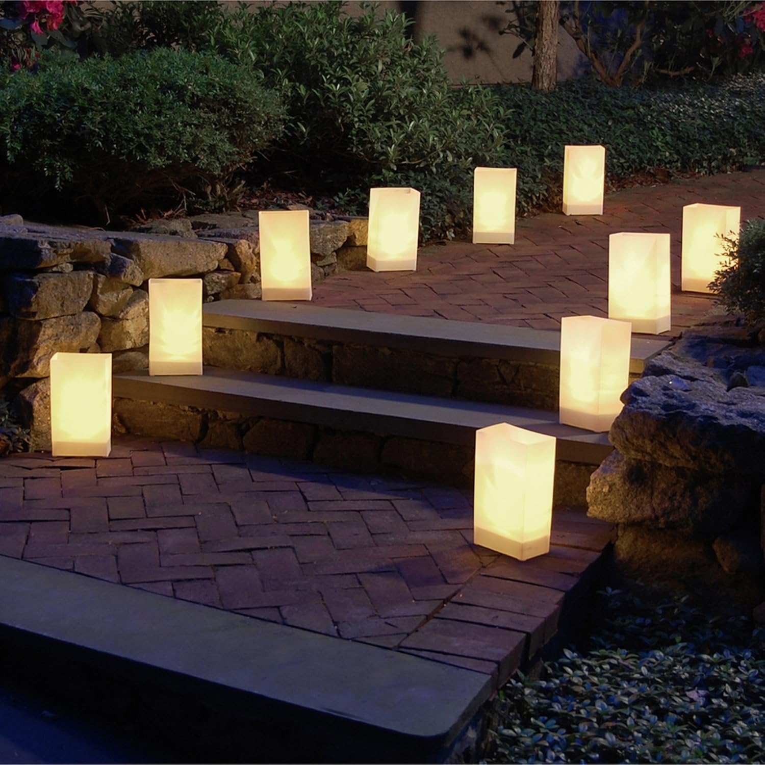 LumaBase 318100 Plastic Lanterns White Pack of 100