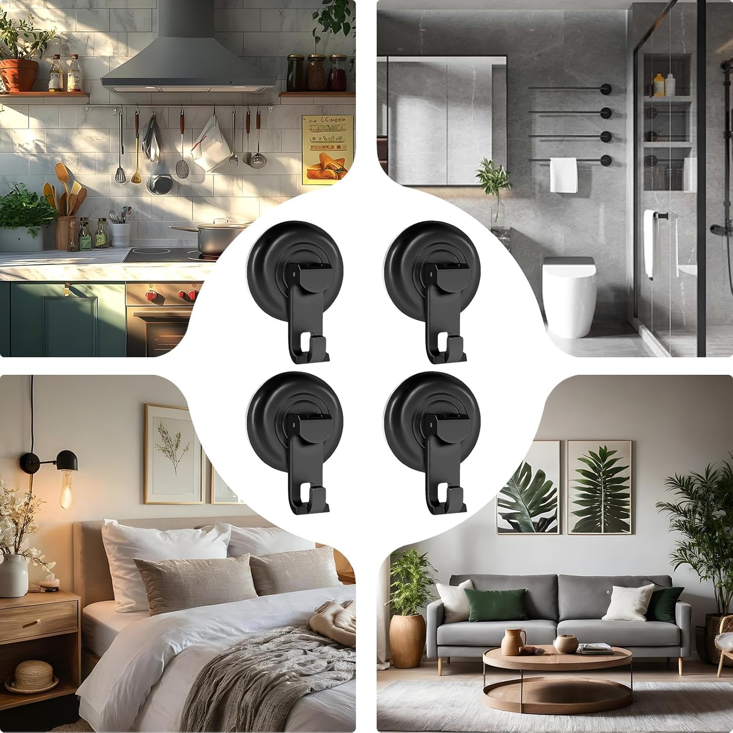 Strong Suction Cup Hooks for Shower Wall