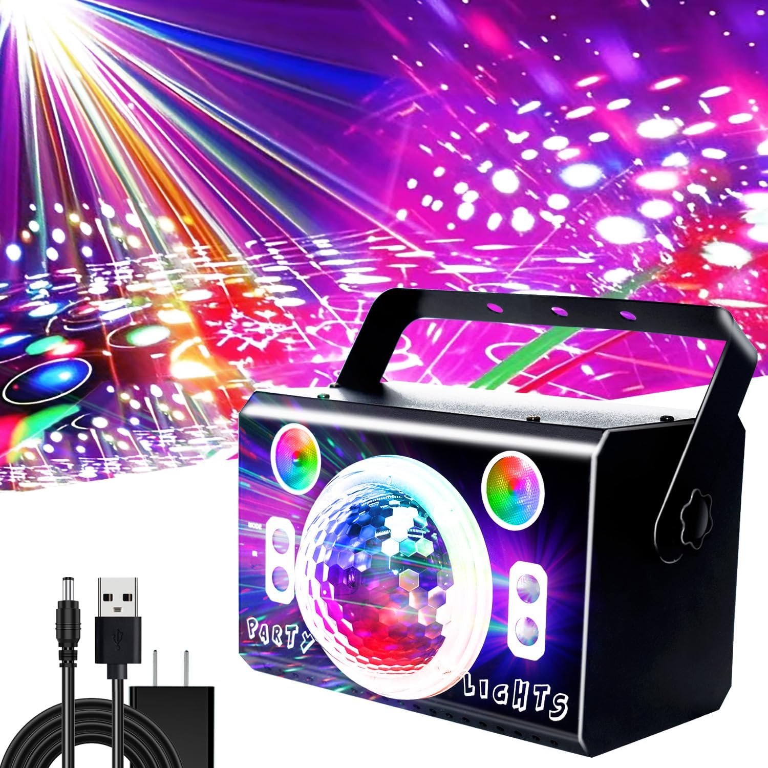 Kismee Sound Activated Disco Ball LED Light Projector