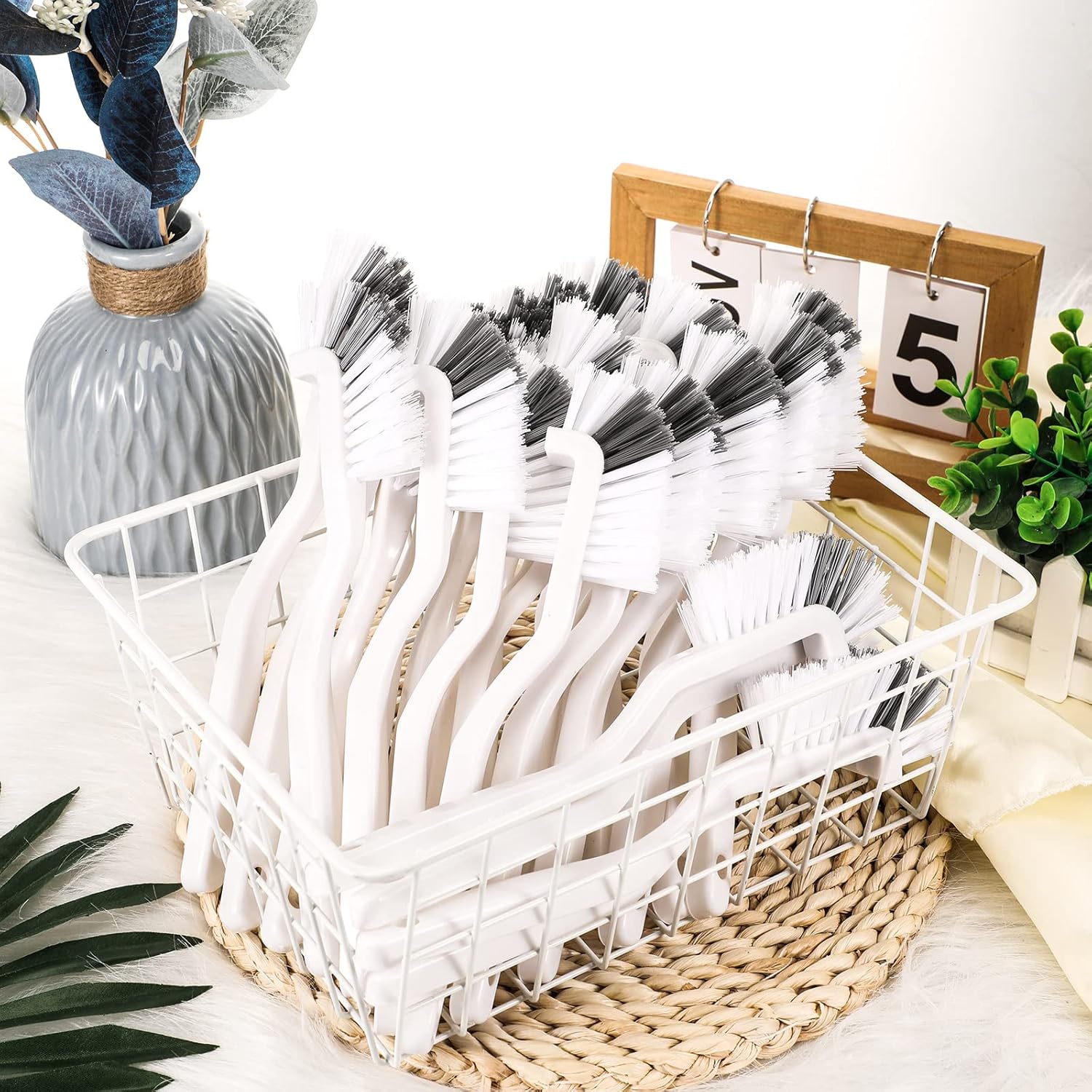 Yinkin 24 Pcs Kitchen Cleaning Brush Set with 90 Degree Angle