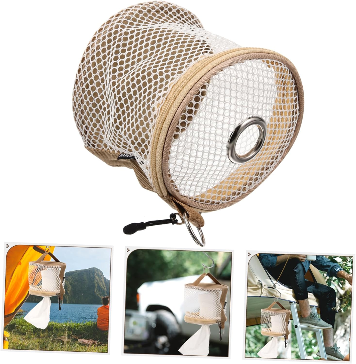WESIEVYA Portable Tissue Storage Bag for Travel Camping Car