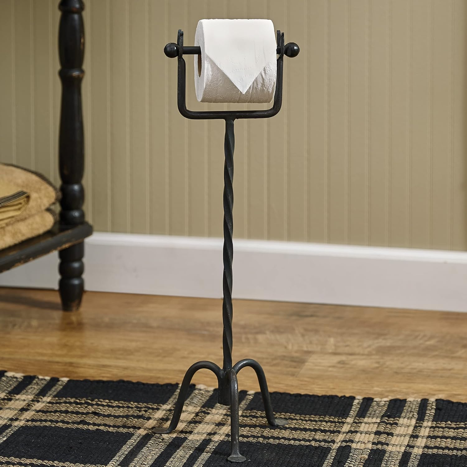 Park Designs Black Standing Toilet Tissue Holder 23 Inch