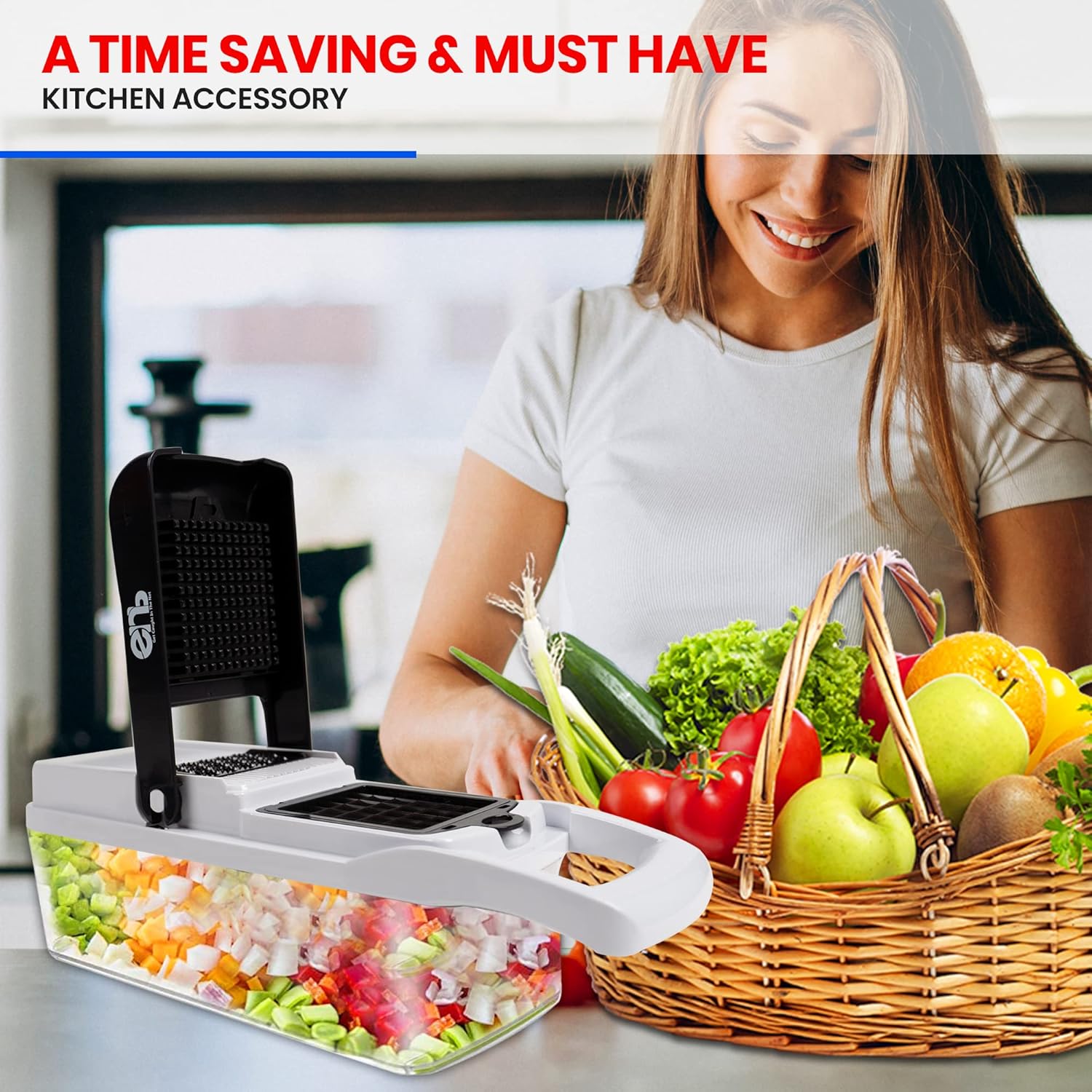 22-in-1 Veggie Chopper with Container and Gloves
