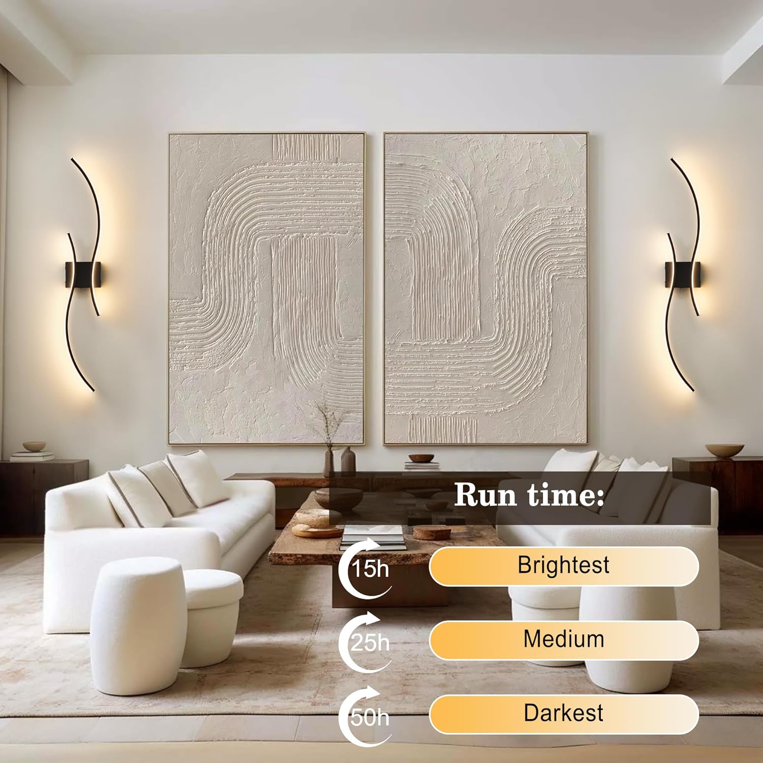 Battery Operated Wall Sconces Set of Two with Remote Control 1