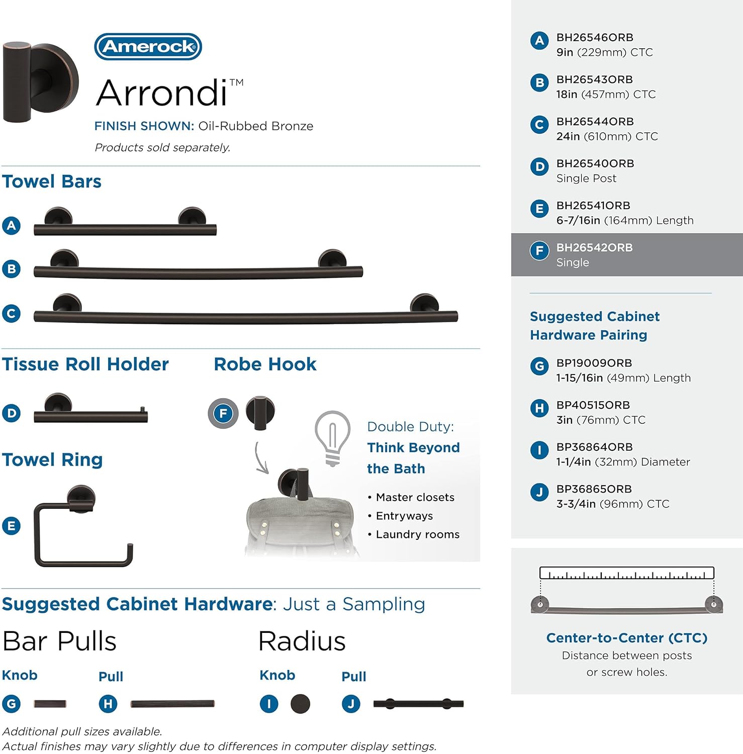 Amerock Oil Rubbed Bronze Robe Hook