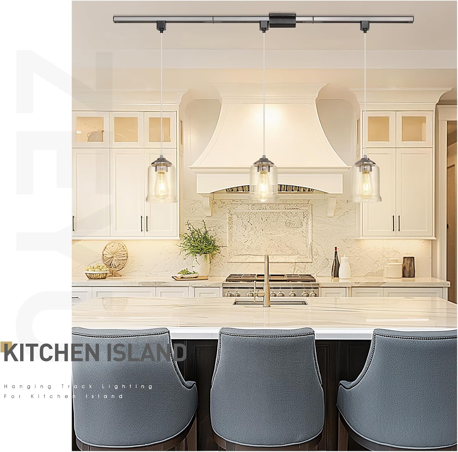 Zeyu 3 Light H Track Pendant Light Fixtures 1