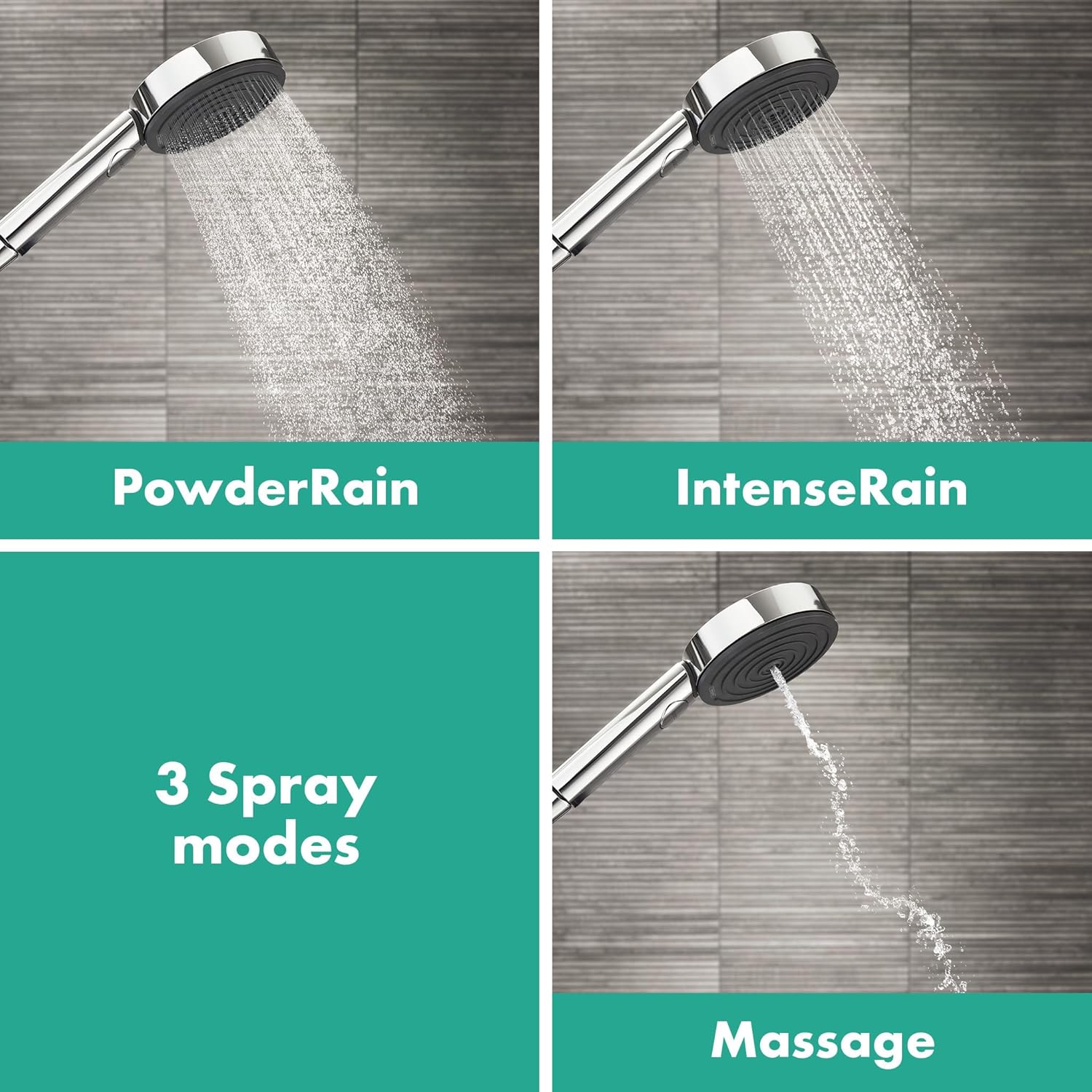 Pulsify S 6-inch Handheld Shower Head Set Modern Round Intense Smooth
