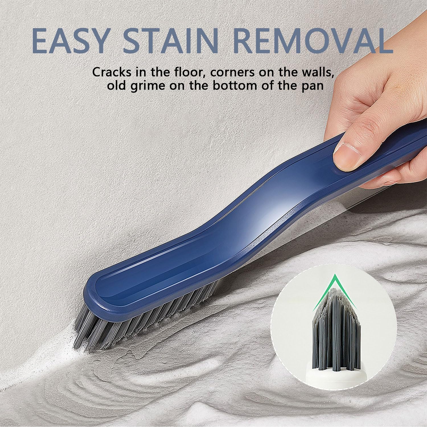 Puisa Hard Bristle Crevice Cleaning Brush - Multi-Purpose Gap Tool