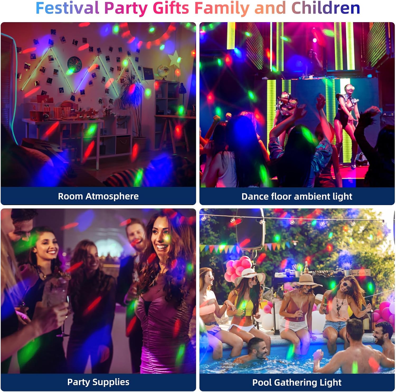 Gorkue 2-Pack DJ Disco Ball with Remote Control 1