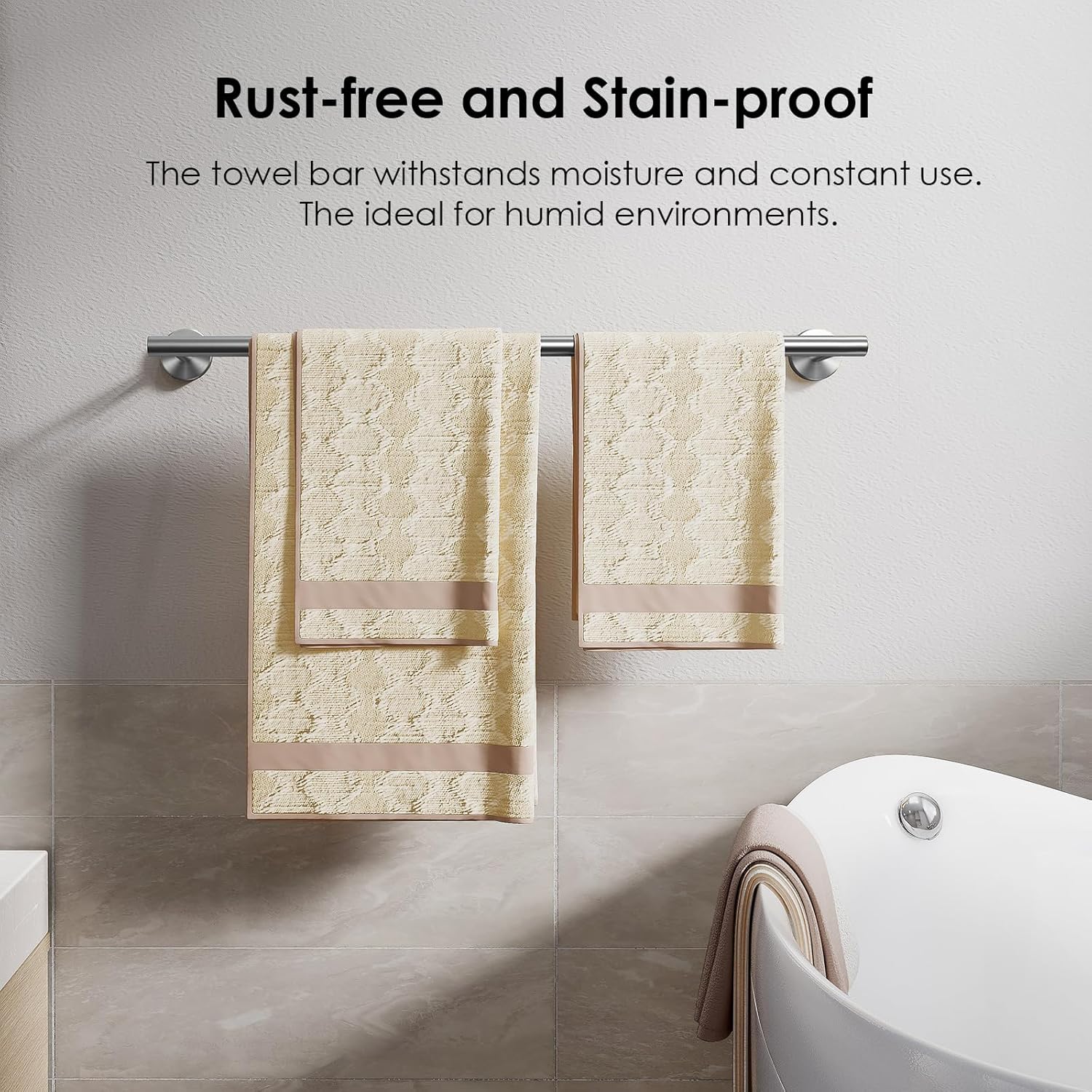 FORIOUS 14 Inch Towel Bar with Mounting Hardware