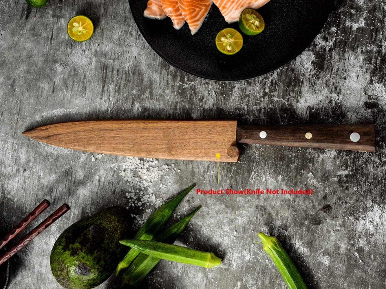 Aibote Black Walnut Knife Sheath for Sashimi Knives