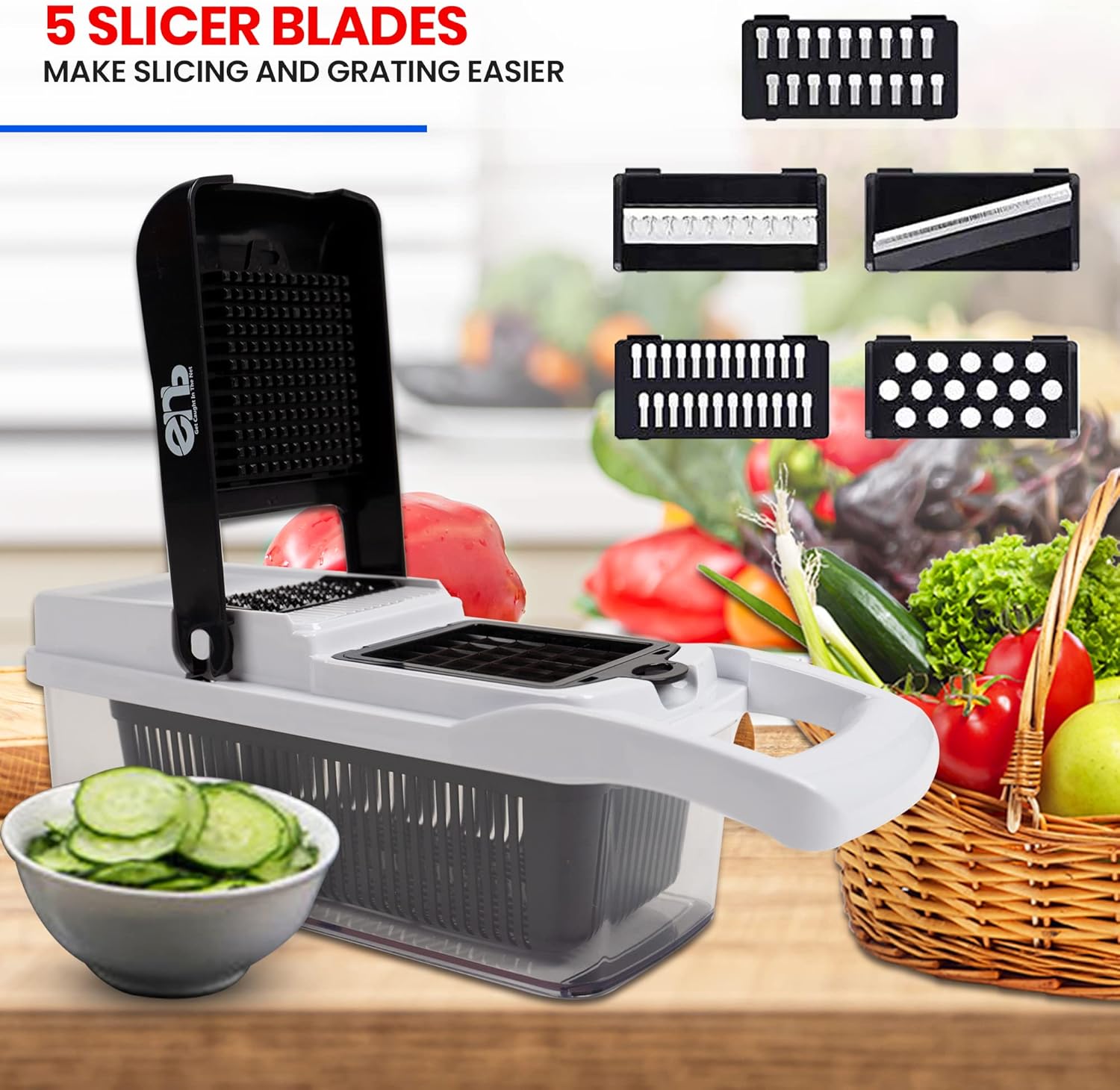 22-in-1 Veggie Chopper with Container and Gloves